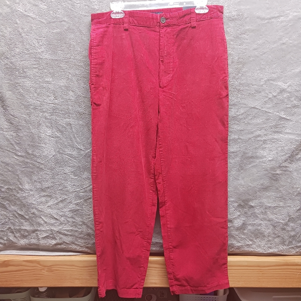 Chaps Red Corderoy Pants 32x30